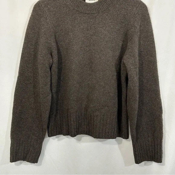 Reformation Mer 100% Merino Wool Knit Sweater in Cocoa Brown - Picture 6 of 12